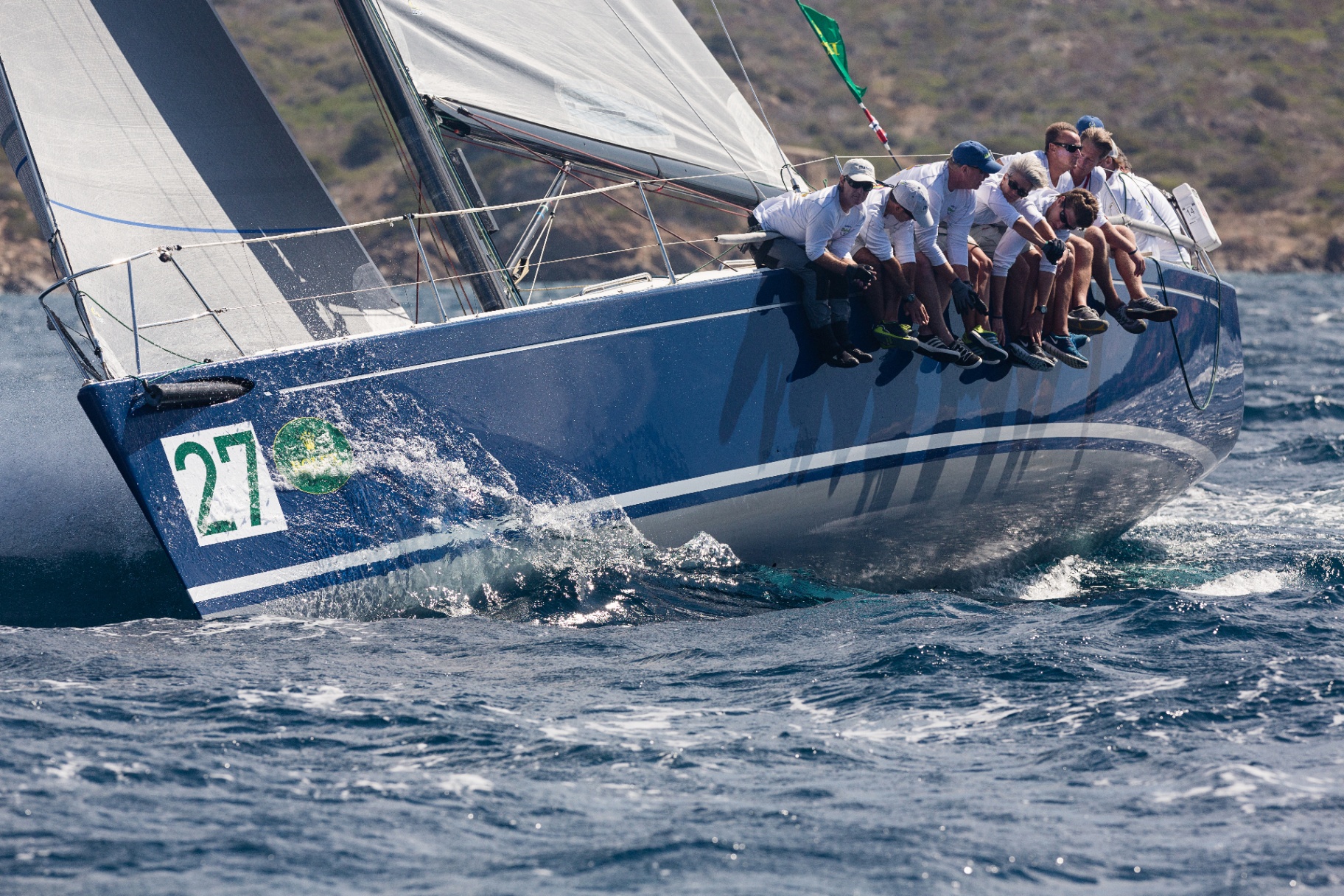 Swan 42 yacht racing through Atlantic waters